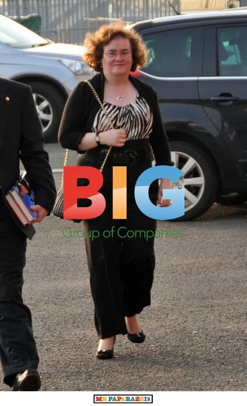 Susan Boyle with Family at Celtic Park