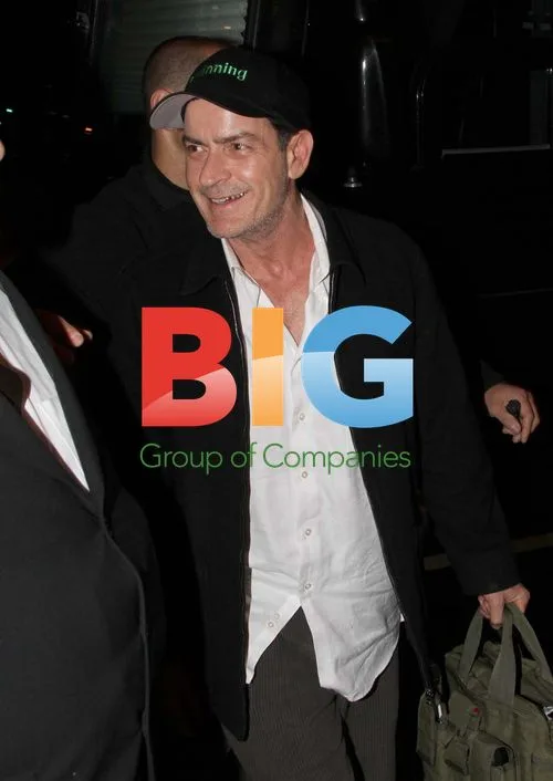 Charlie Sheen Arrives After Successful Performance