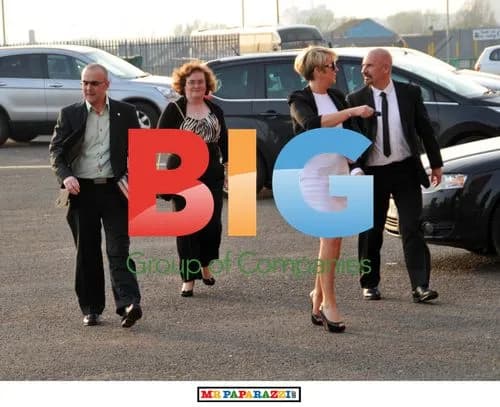 Susan Boyle with Family at Celtic Park
