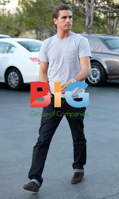 Scott Disick Drives Rolls Royce in Calabasas