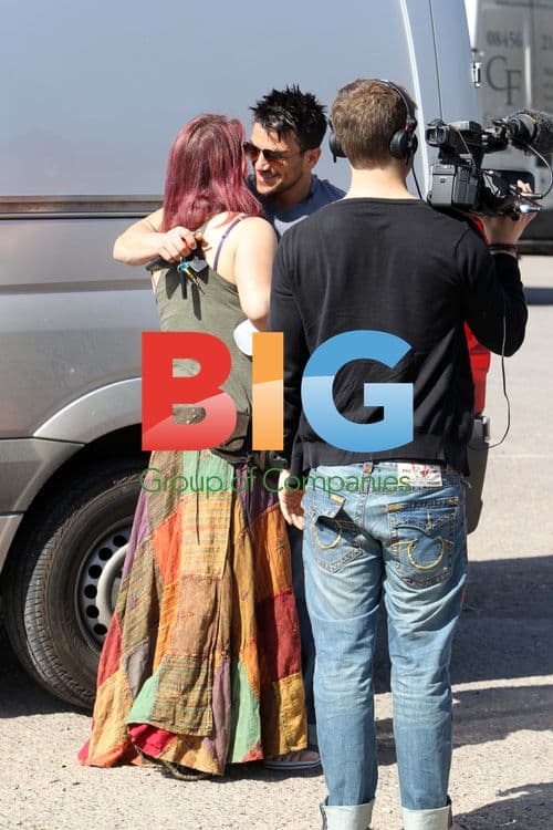 Peter Andre Arrives at 'Crumbs' with Brother and TV Crew