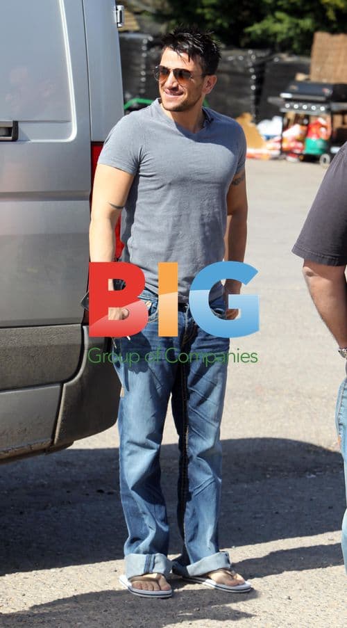 Peter Andre Arrives at 'Crumbs' with Brother