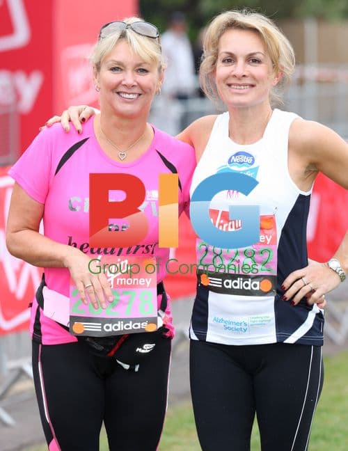 Cheryl Baker and Jay Aston at London Marathon
