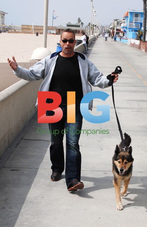 Anthony Vitale Walking Dog on Hermosa Beach