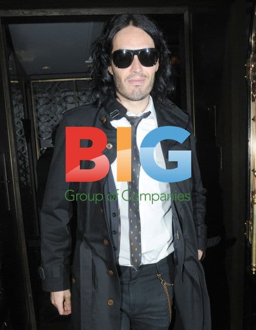 Russell Brand Leaving Scotts Restaurant, London