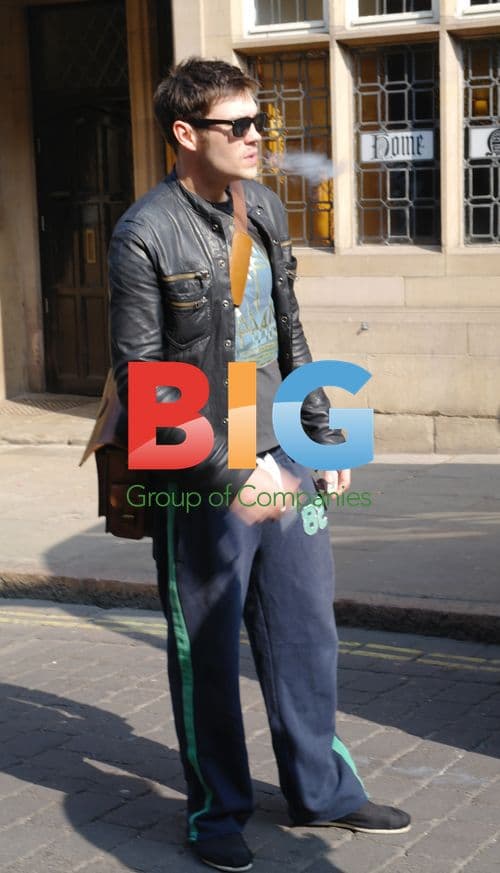 Sam Attwater Arrives for 'Dancing on Ice' Tour