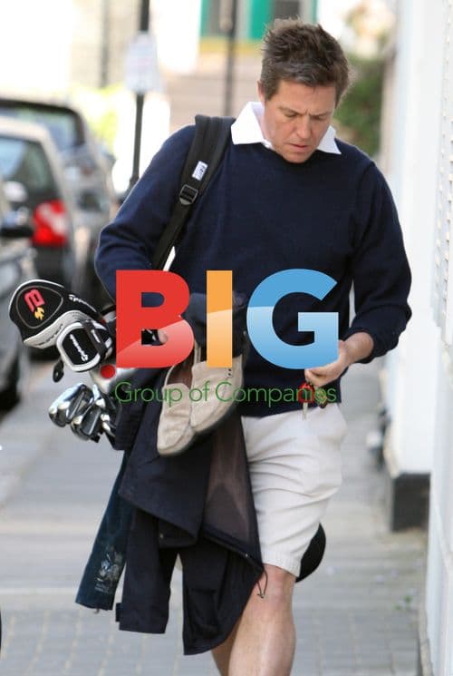 Hugh Grant Leaving Home for Golf