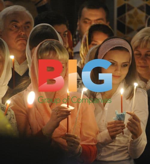 Russian Orthodox Easter Service in Moscow