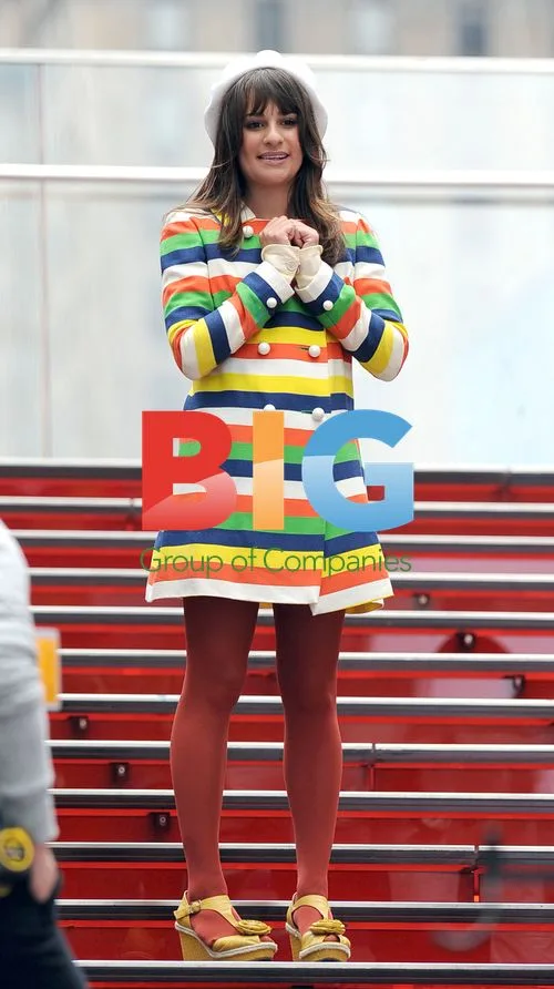 Lea Michele on 'Glee' in Times Square