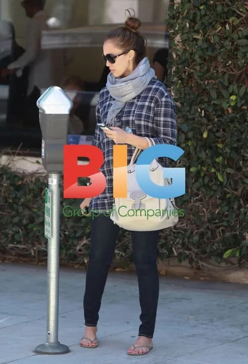 Jessica Alba running errands in Beverly Hills
