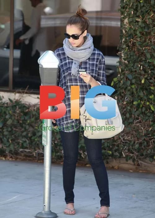 Jessica Alba running errands in Beverly Hills