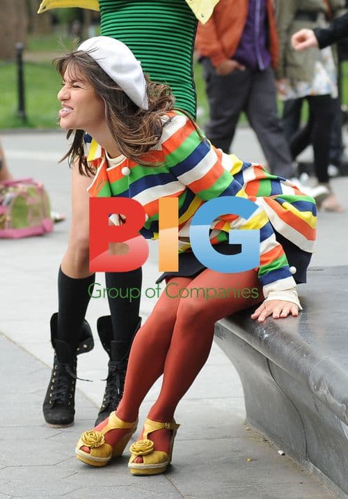 Lea Michele Taping Glee Season Finale in NYC