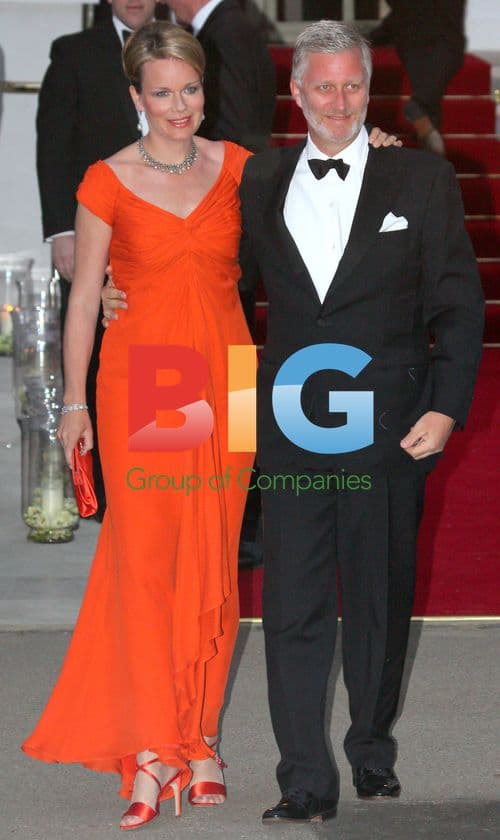 Princess Mathilde & Prince Philip at pre-wedding gala