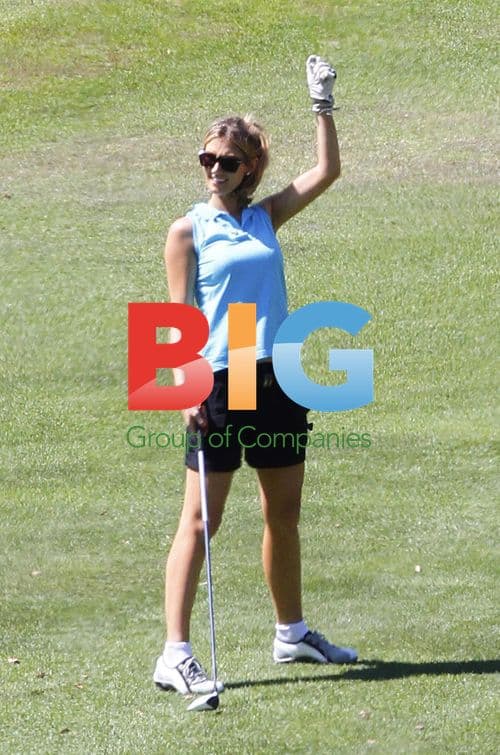 Nick Jonas and Delta Goodrem Golf