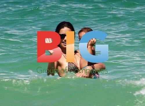Adriana Lima and Family on Miami Beach