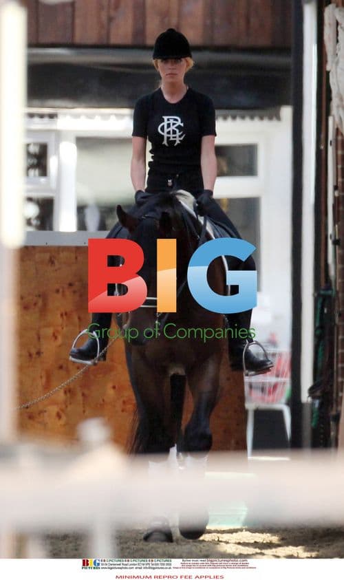 Abigail Clancy-Crouch, Peter Crouch, and Daughter Enjoy Stable Day