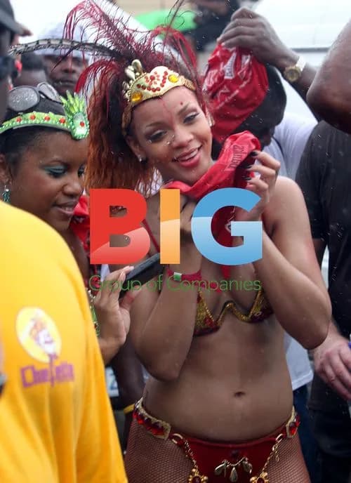Rihanna at Kadooment Day Parade in Barbados