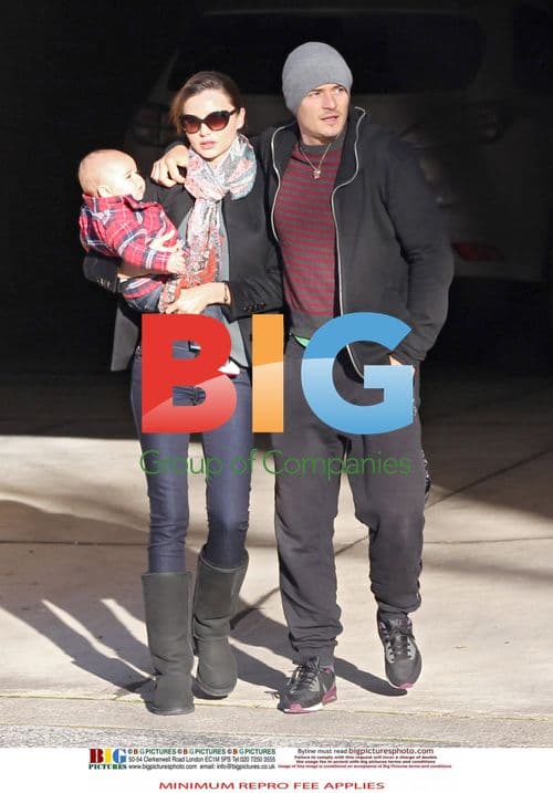 Miranda Kerr and Orlando Bloom with baby Flynn