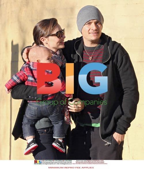 Miranda Kerr and Orlando Bloom with Baby Flynn