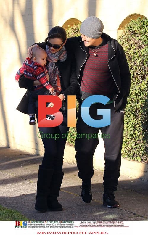 Miranda Kerr and Orlando Bloom with baby Flynn