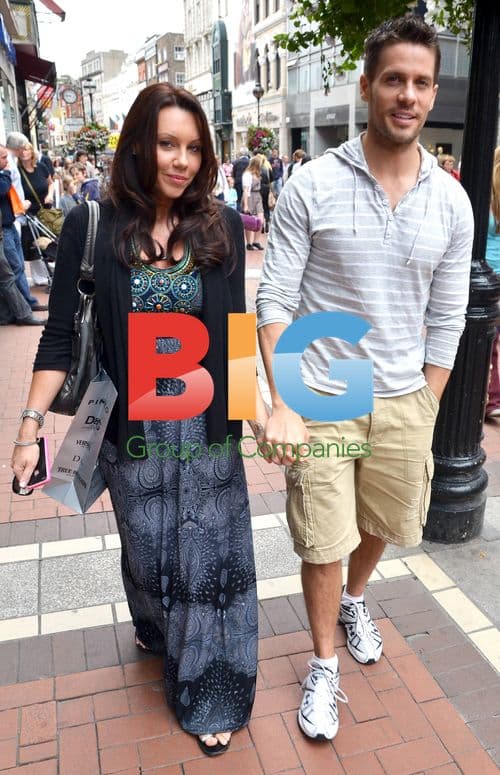 Pregnant Michelle Heaton shops with husband