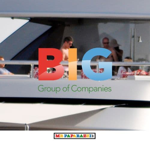 Simon Cowell Entertaining on Boat in France