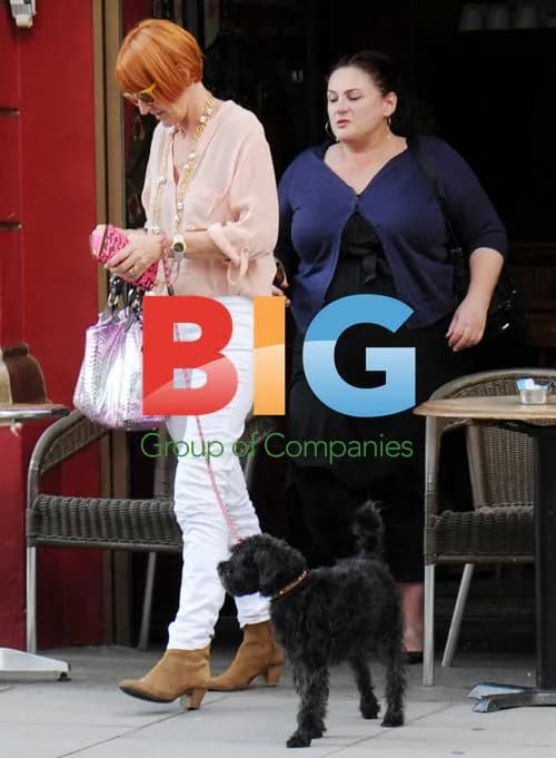 Mary Portas Spotted with Dog and Friend in Park