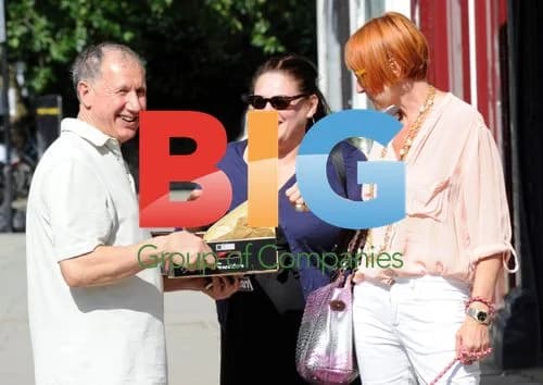 Mary Portas Out With Dog and Friend
