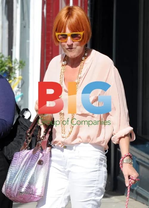 Mary Portas Seen with Dog and Friend