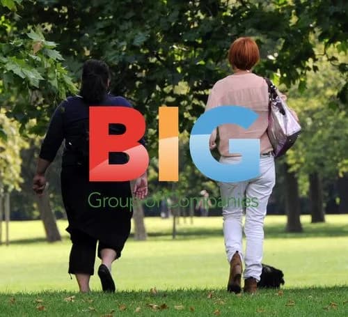 Mary Portas out with dog and friend