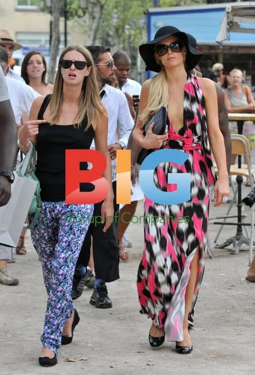 Paris and Nicky Hilton Mobbed by Fans in St. Tropez