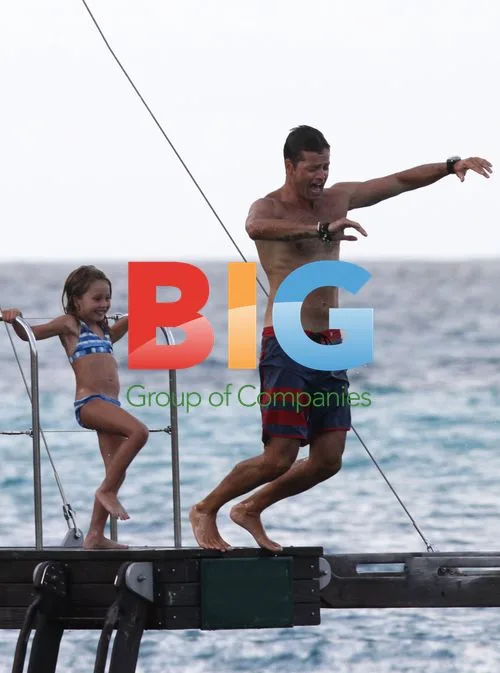David Charvet, Brooke Burke, and Kids at Beach in St Barths