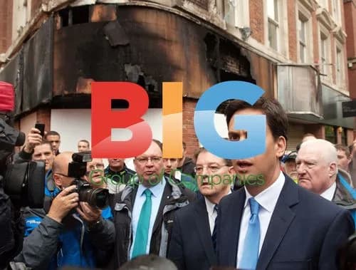 Ed Milliband Visits Manchester Riots
