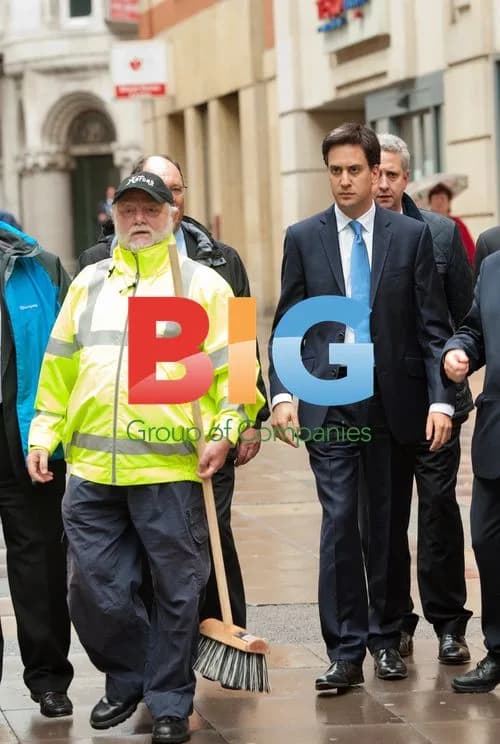 Labour Leader Ed Milliband Visits Manchester Riots