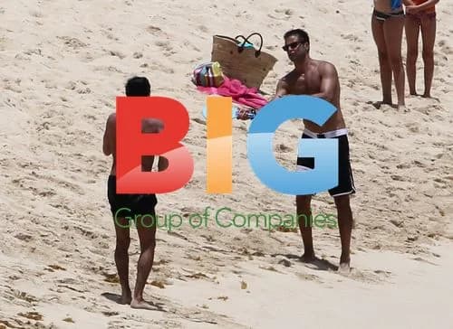 Brooke Burke and family on St Barths beach