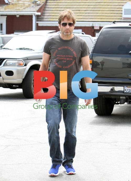 David Duchovny shopping in Brentwood