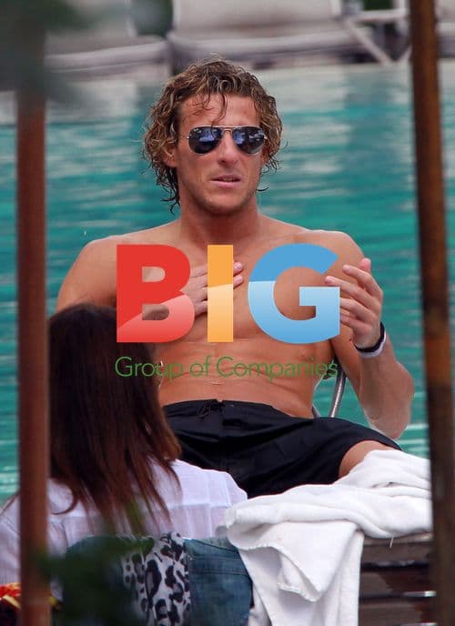 Diego Forlan on Vacation in Miami