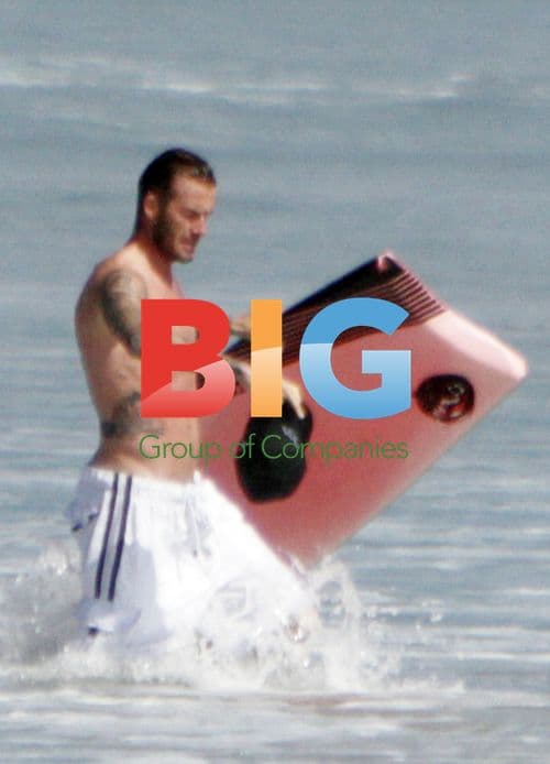 David Beckham Hits the Waves