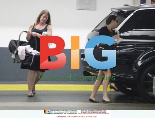 Victoria Beckham with Baby Harper in LA