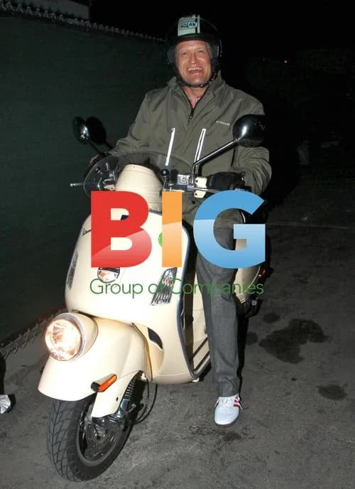 Drew Carey on Vespa After Hairspray Show