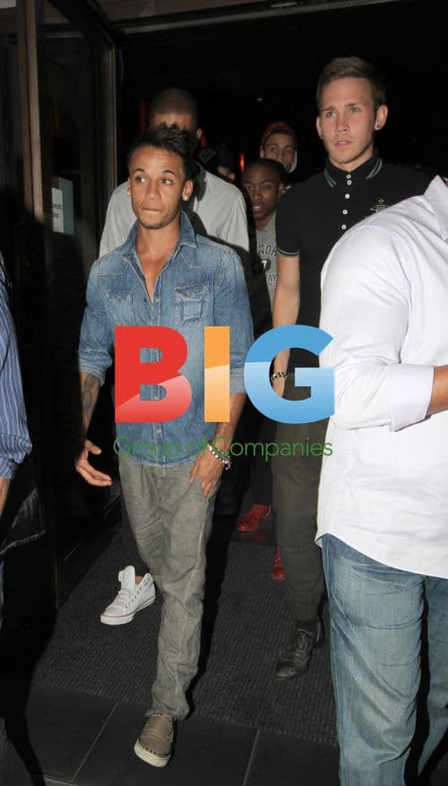 Aston from JLS and friend at Aqua