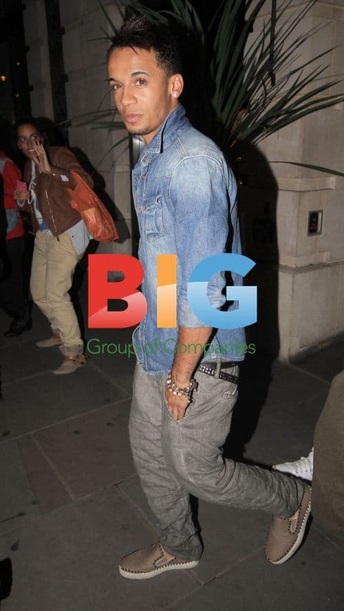 Aston from JLS with friend at Aqua