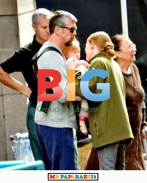 Alan Ruck and family on 'World War Z' set