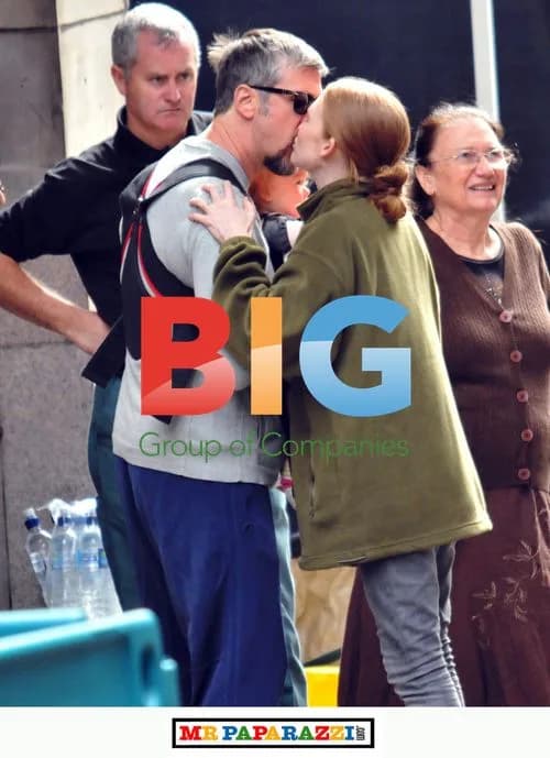Alan Ruck and family on 'World War Z' set
