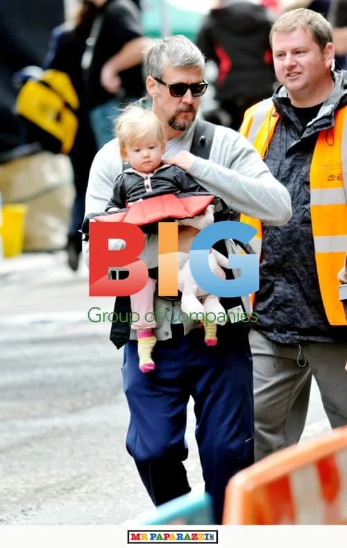 Alan Ruck and Family on 'World War Z' Set