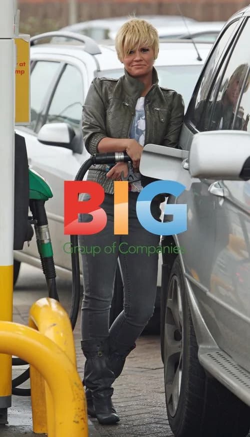 Kerry Katona Refueling Car