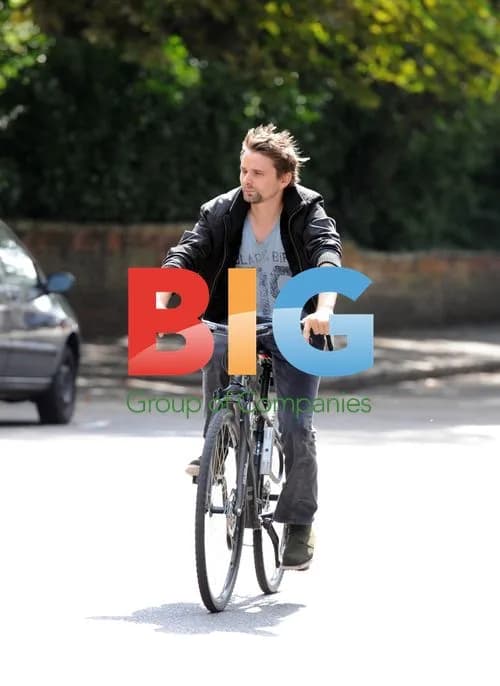Matt Bellamy Riding Bike in London