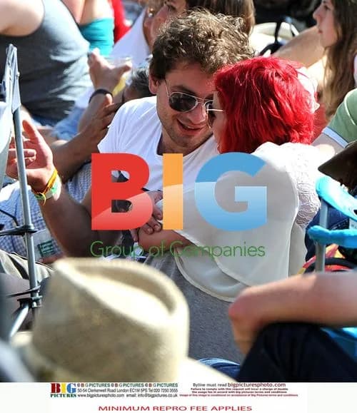 Charlotte Church and boyfriend at Green Man Festival