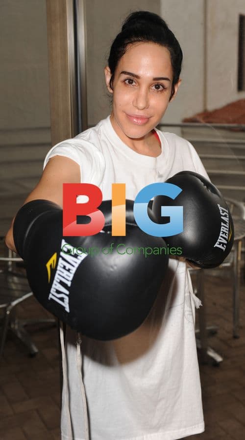 Octomom Nadya Suleman at Boxing Match Press Conference