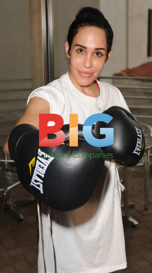 Octomom Nadya Suleman at Boxing Match Press Conference
